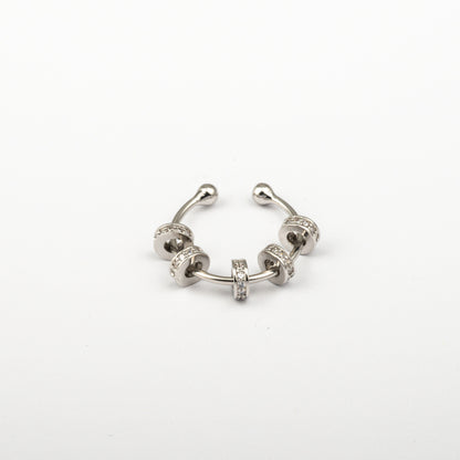 Anillo Anti-Estrés Julio Iraira Blanco Plateado