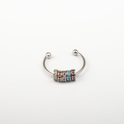 Anillo Anti-Estrés Julio Iraira Colores Plateado