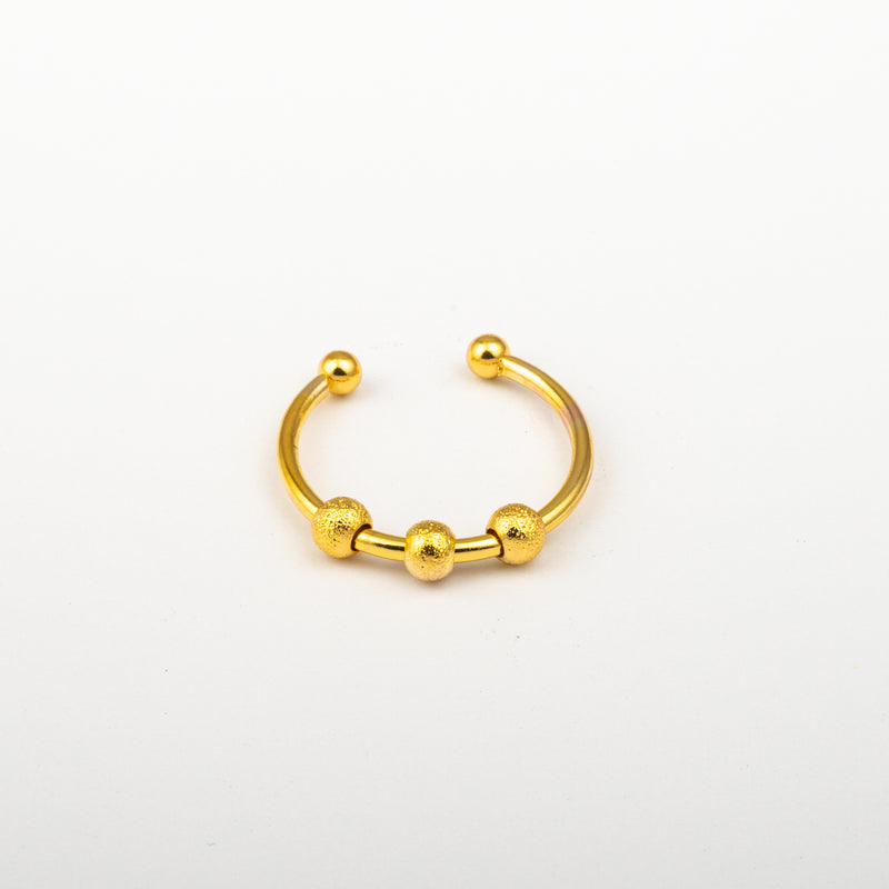 Anillo Anti-Estrés Deslizante Bolitas Julio Dorado