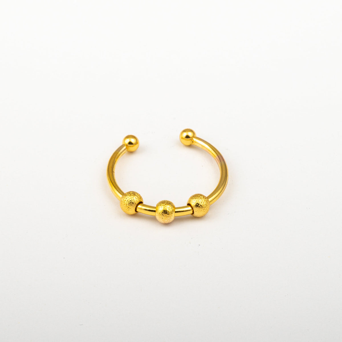 Anillo Anti-Estrés Deslizante Bolitas Julio Dorado