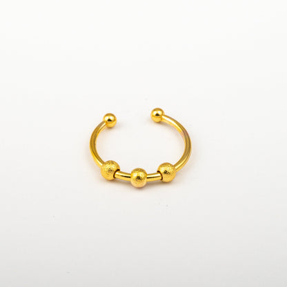 Anillo Anti-Estrés Deslizante Bolitas Julio Dorado