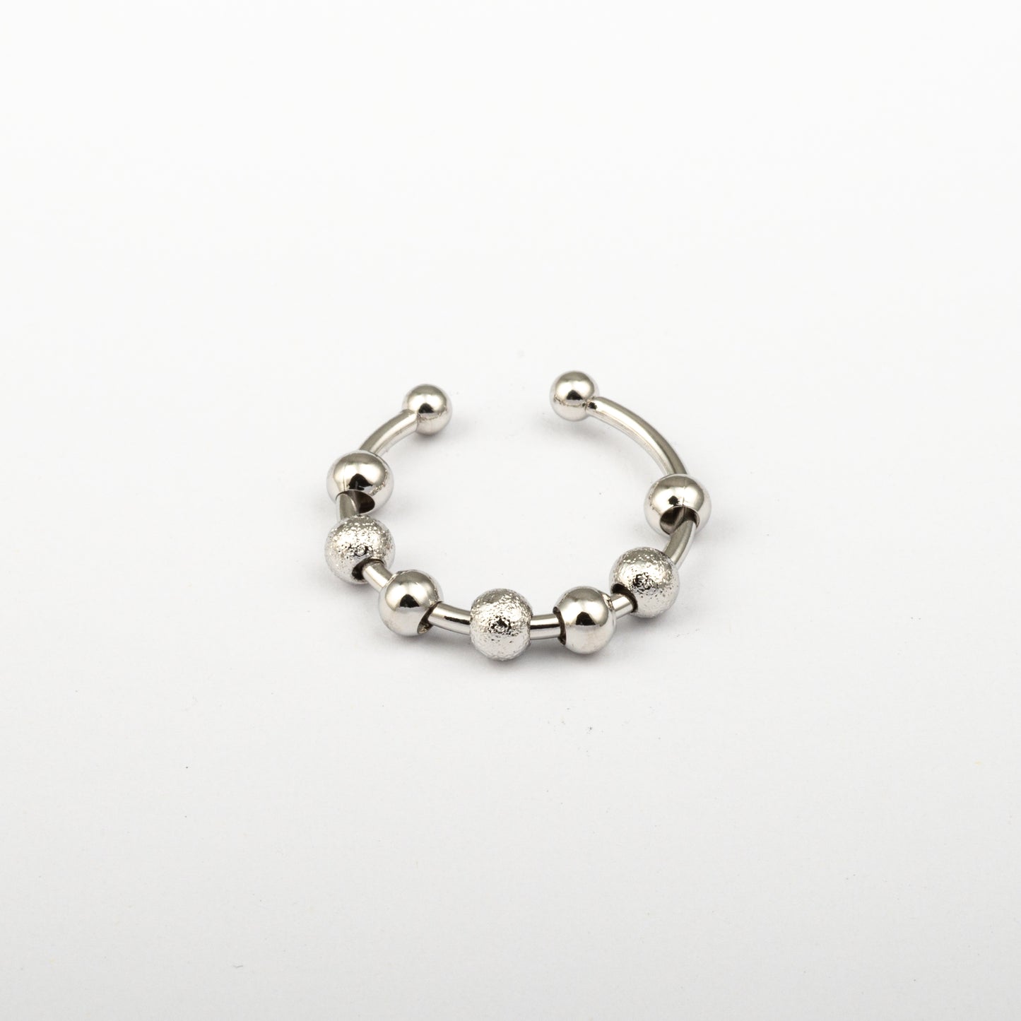 Anillo Anto-Estrés Deslizante Multiple Julio Plateado