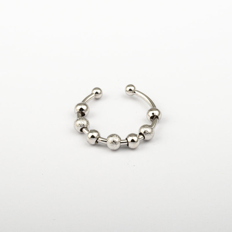 Anillo Anti-Estrés Deslizante Multiple Julio Plateado