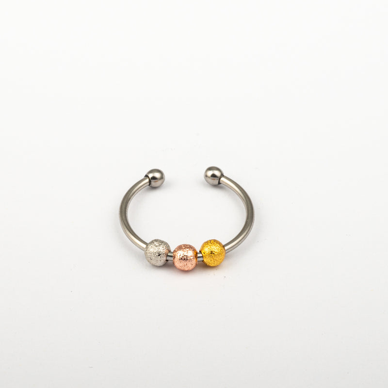 Anillo Anti-Estrés Deslizante Bolitas Julio Tricolor