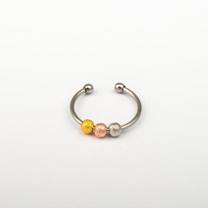 Anillo Anto-Estrés Deslizante Bolitas Julio Tricolor