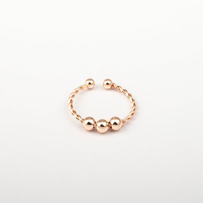 Anillo Anti-Estrés Deslizante Trenza Julio Oro Rosa
