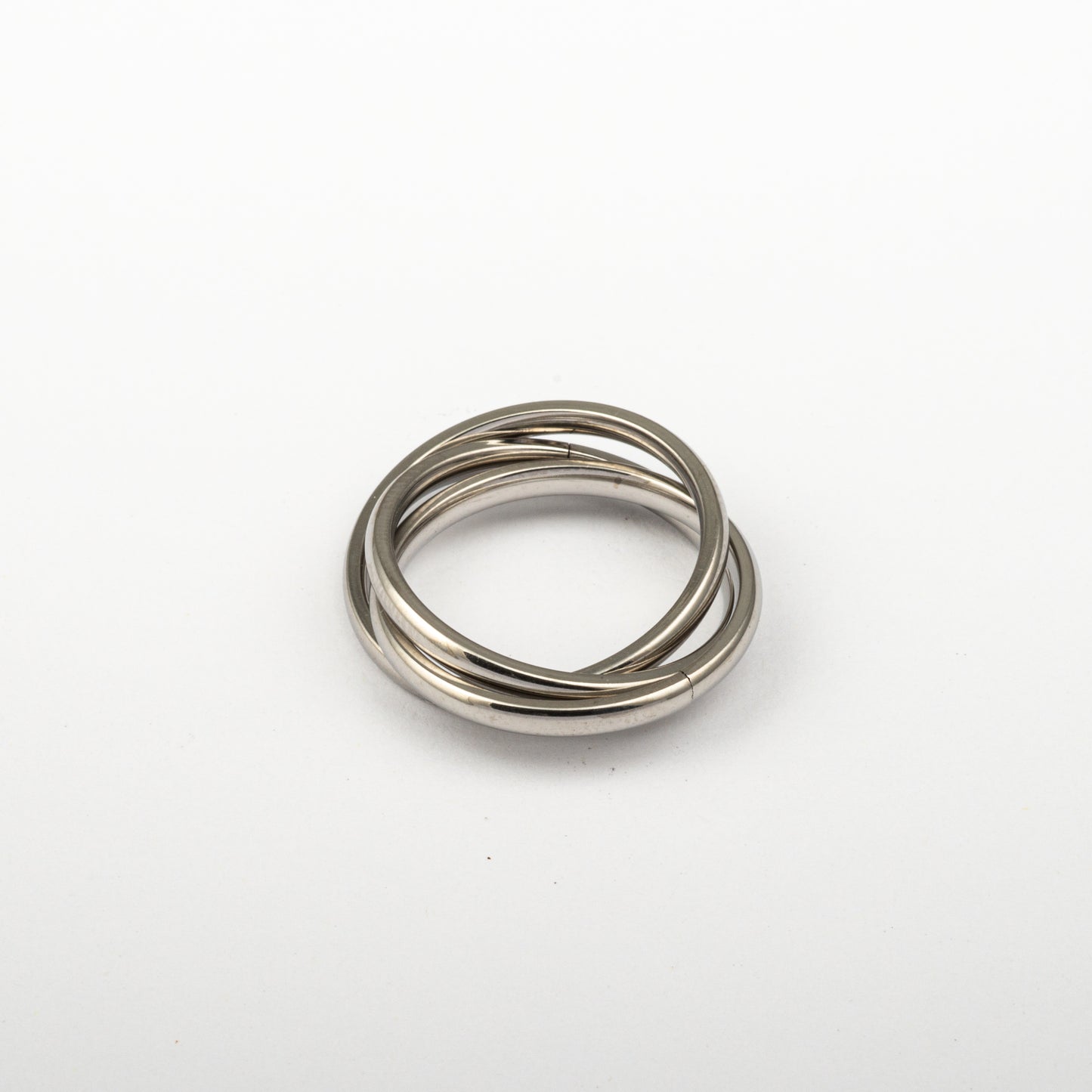 Anillo Anto-Estrés Deslizante Triple Julio Plateado