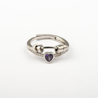 Anillo Anti-Estrés Julio Ciratia Corazón Morado
