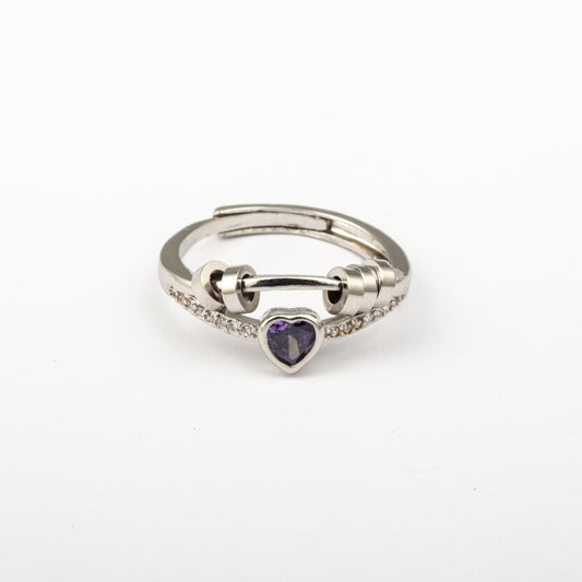 Anillo Anti-Estrés Julio Ciratia Corazón Morado