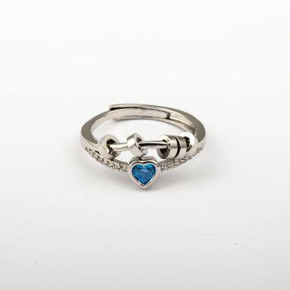 Anillo Anti-Estrés Julio Ciratia Corazón Celeste