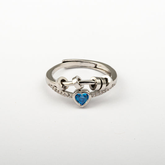 Anillo Anti-Estrés Julio Ciratia Corazón Celeste