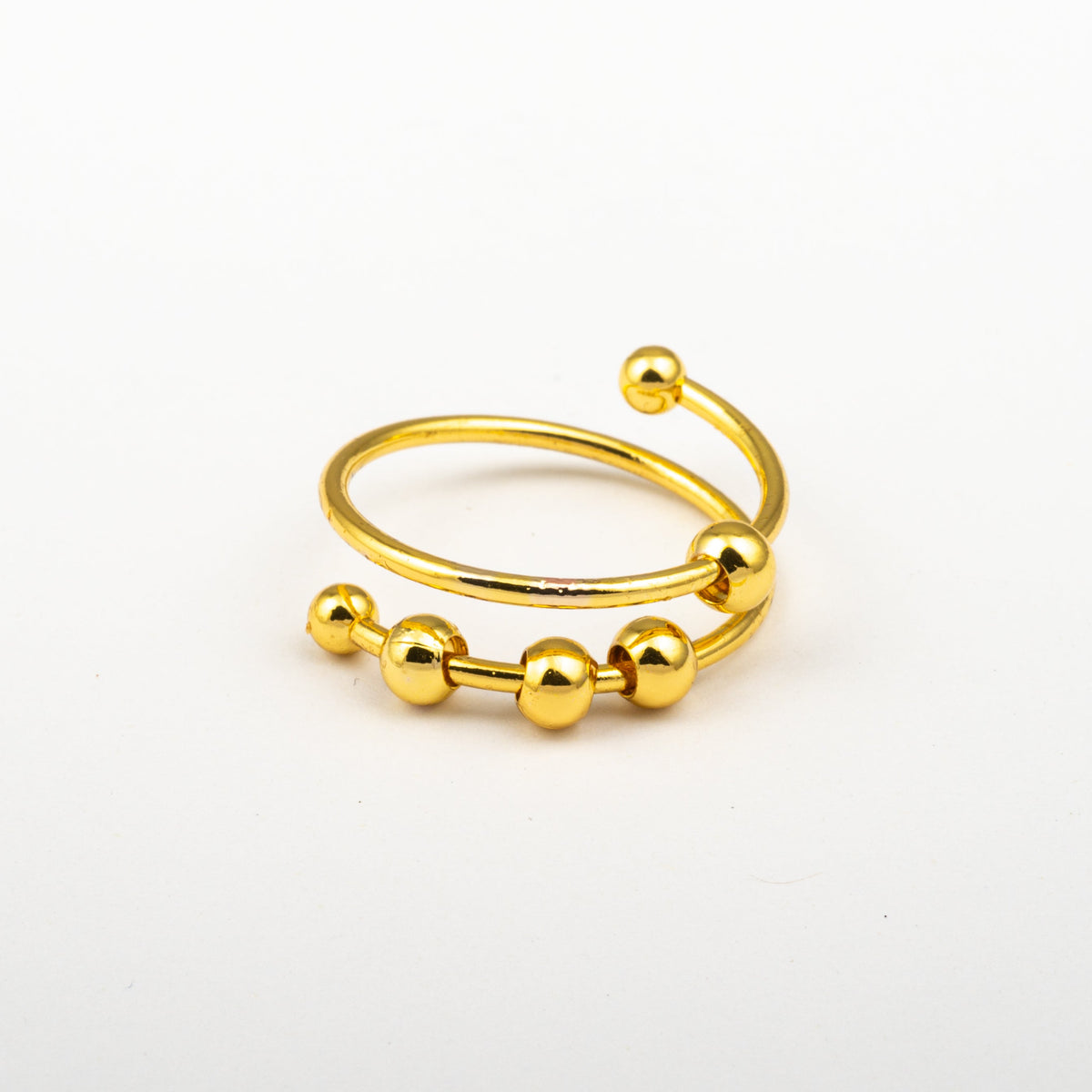 Anillo Anti-Estrés Deslizante Doble Julio Dorado