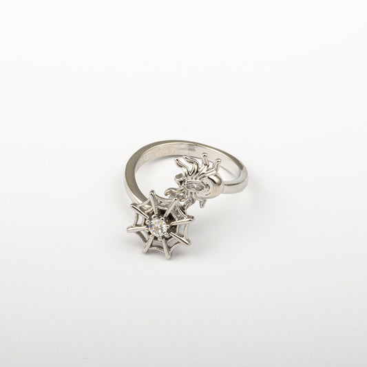 Anillo Anti-Estrés Julio Telaraña Plateado