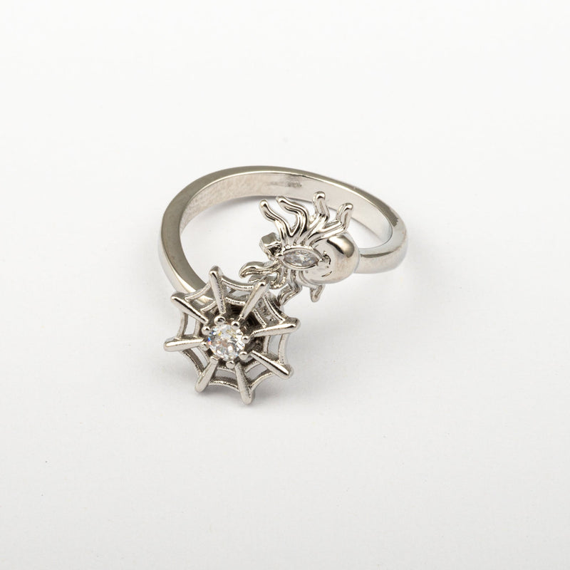 Anillo Anti-Estrés Julio Telaraña Plateado