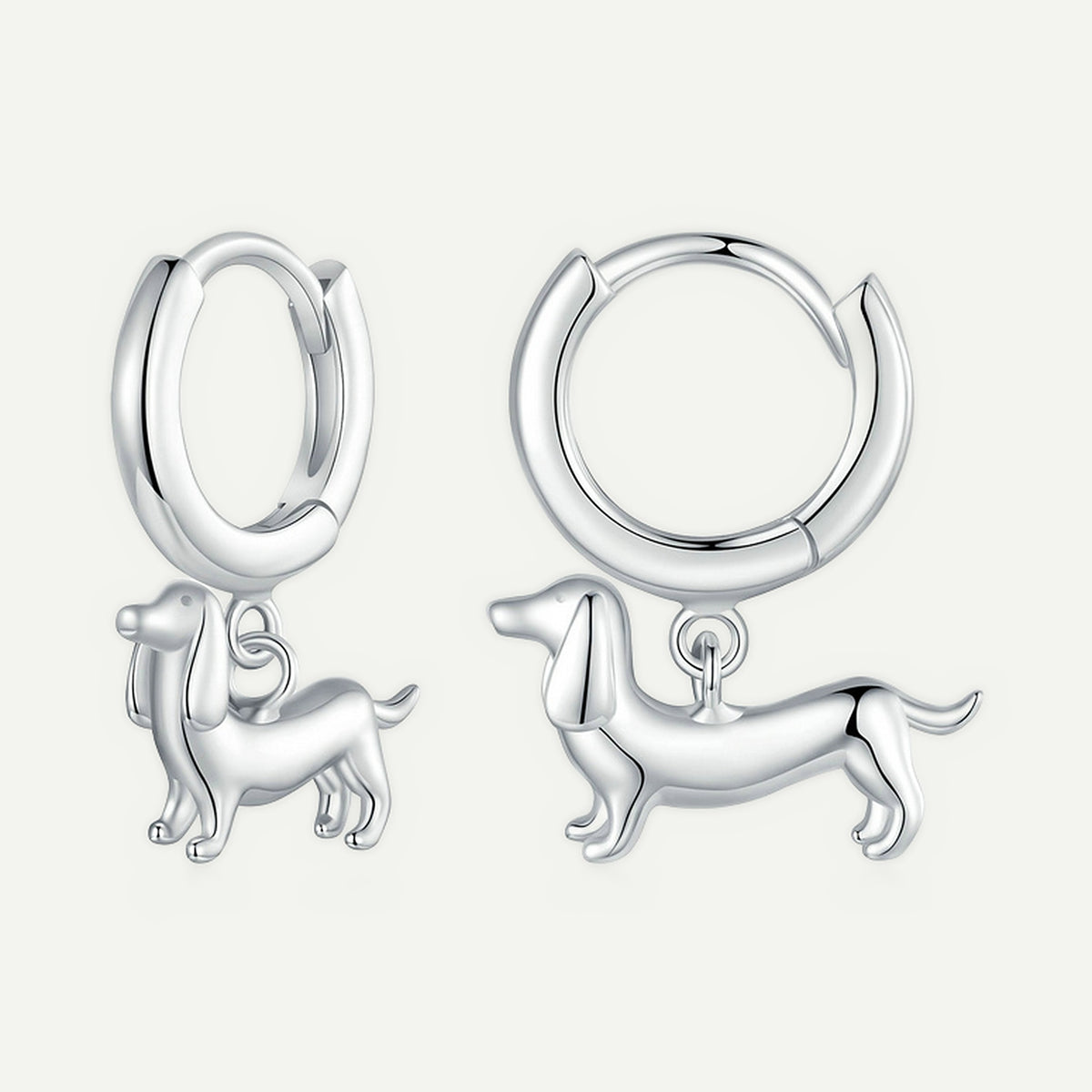 Aretes Argolla Plata S925 Salchicha