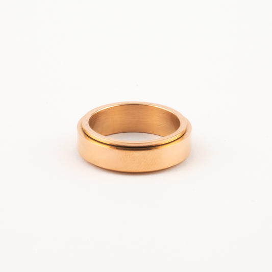 Anillo Deslizante Liso Oro Rosa