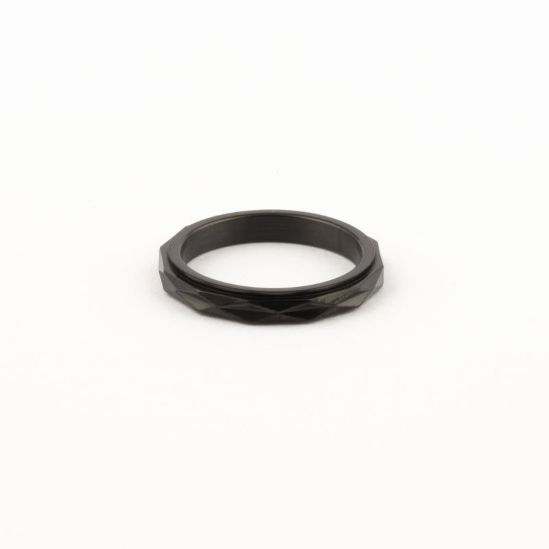 Anillo Deslizante Delgado Textura 2 Negro