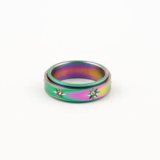 Anillo Deslizante Estrella Norte Tornasol