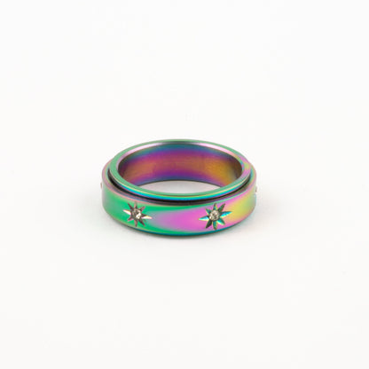 Anillo Deslizante Estrella Norte Tornasol