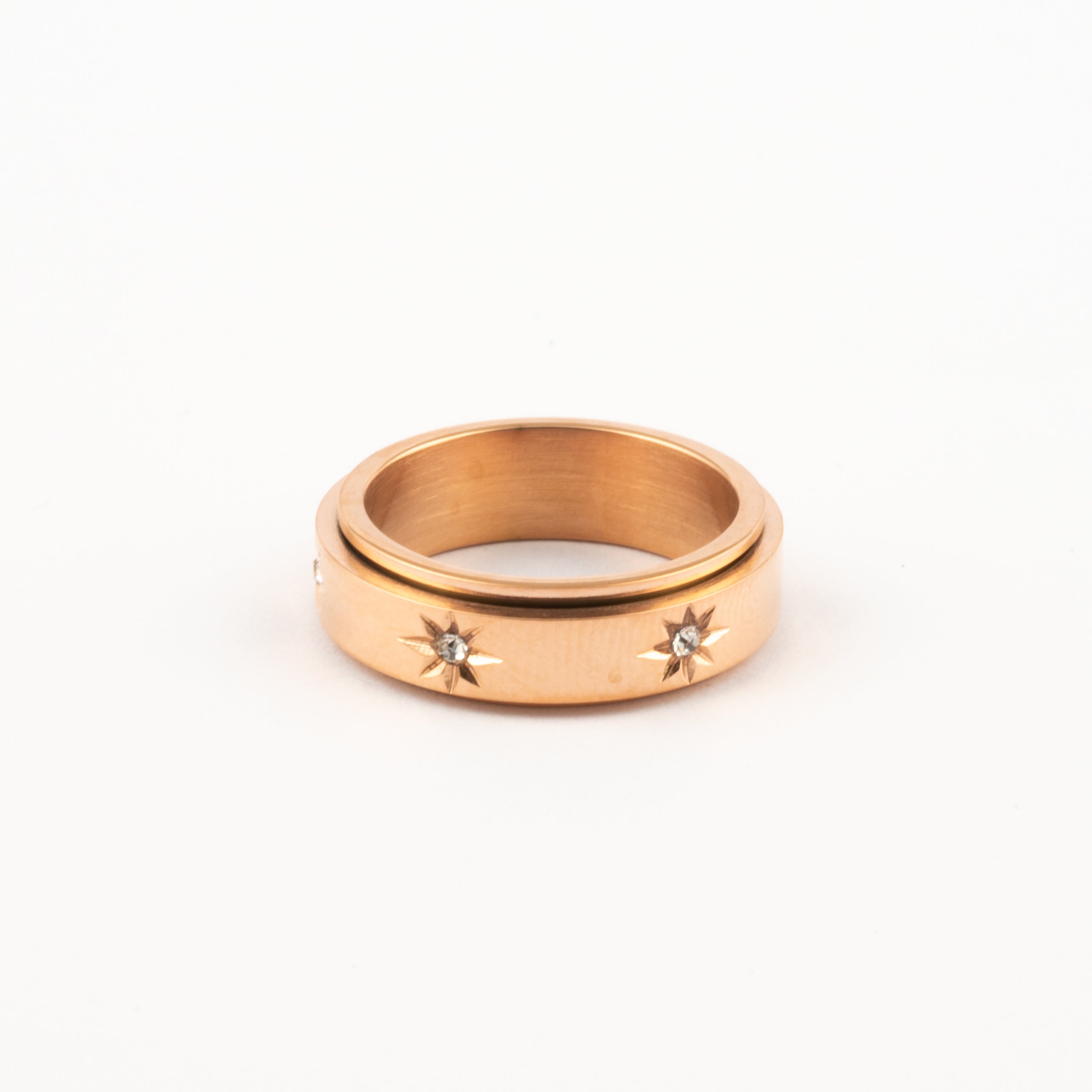 Anillo Deslizante Estrella Norte Oro Rosa