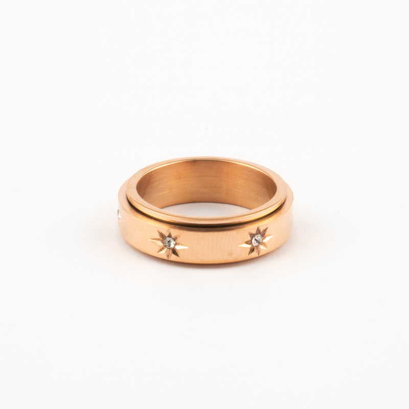 Anillo Deslizante Estrella Norte Oro Rosa