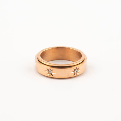 Anillo Deslizante Estrella Norte Oro Rosa