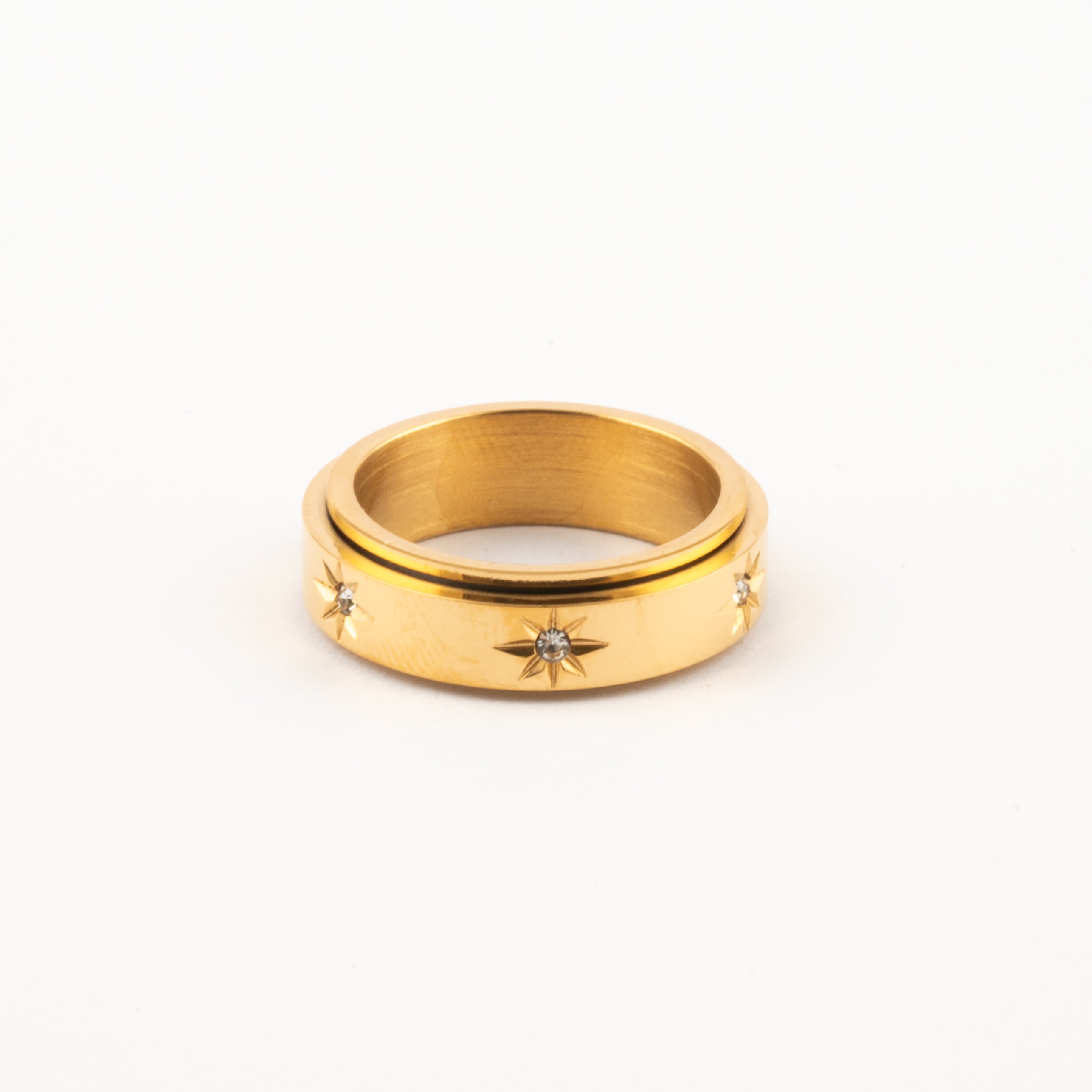 Anillo Deslizante Estrella Norte Dorado