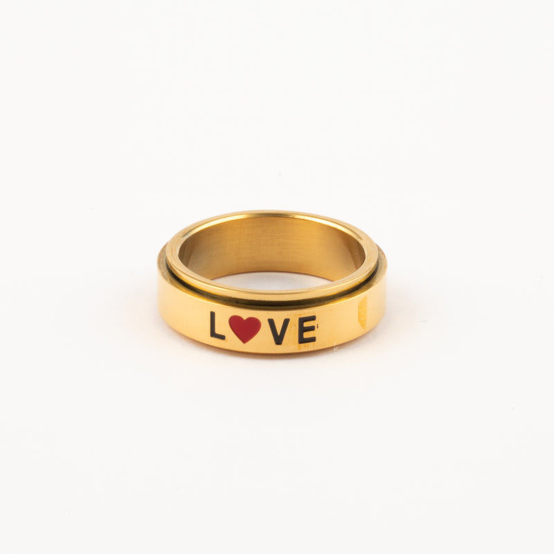 Anillo Deslizante Love Dorado