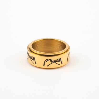 Anillo Deslizante Pinky Promise Dorado