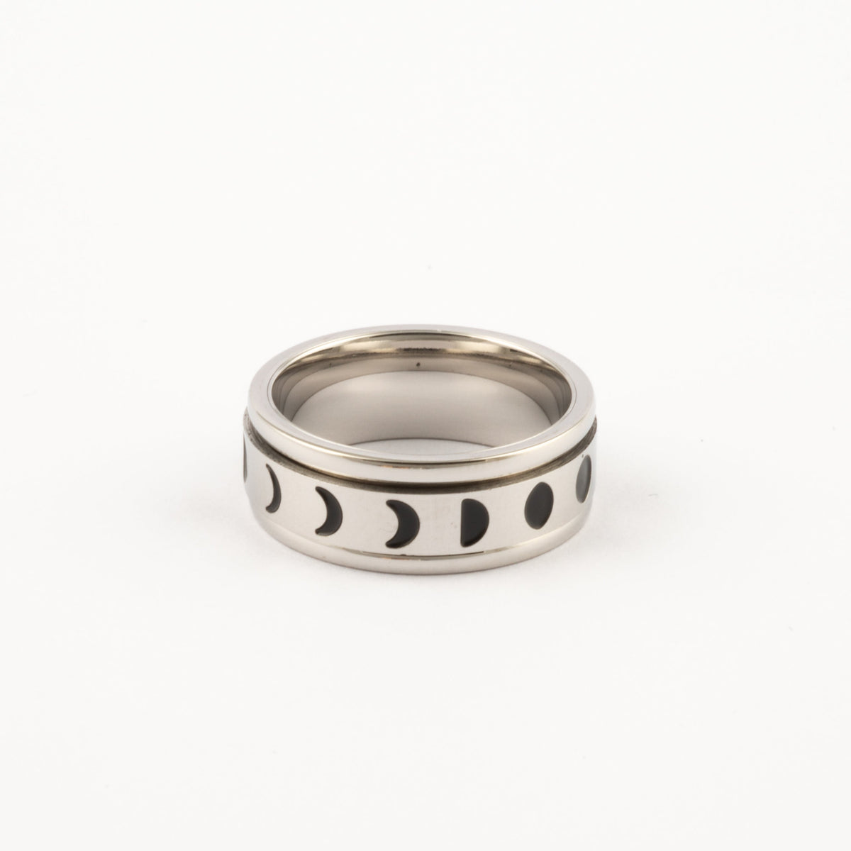 Anillo Deslizante Fases Lunares Plateado