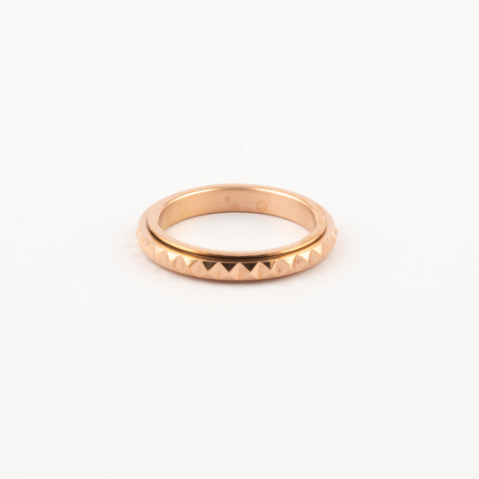Anillo Deslizante Delgado Rombos Oro Rosa
