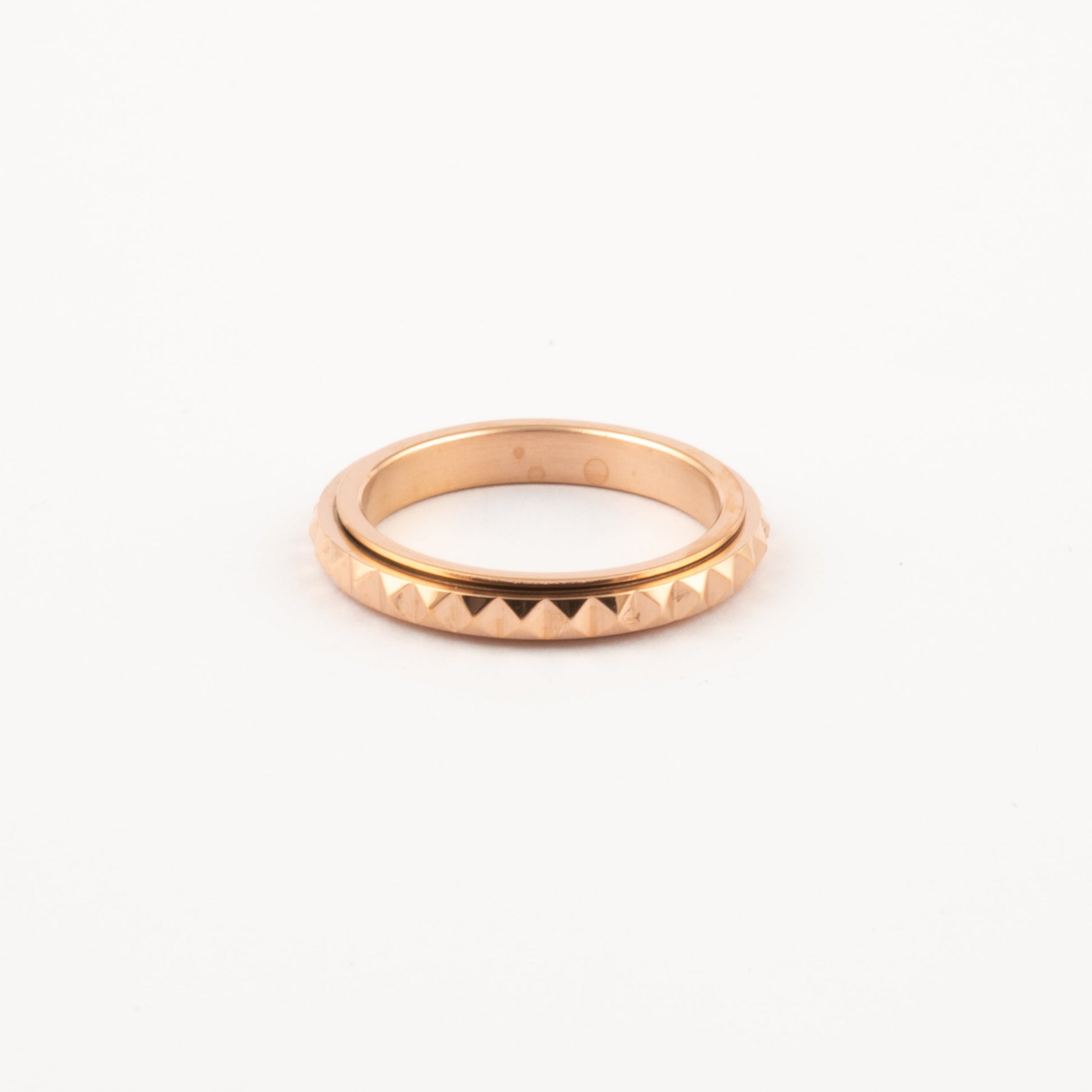 Anillo Deslizante Delgado Rombos Oro Rosa