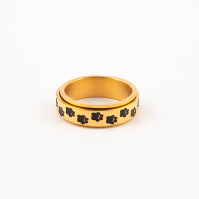 Anillo Deslizante Patitas de Perro 2 Dorado