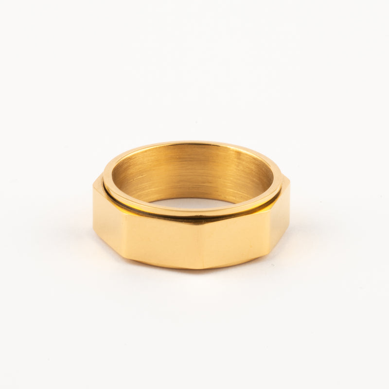 Anillo Deslizante Corte Recto Dorado