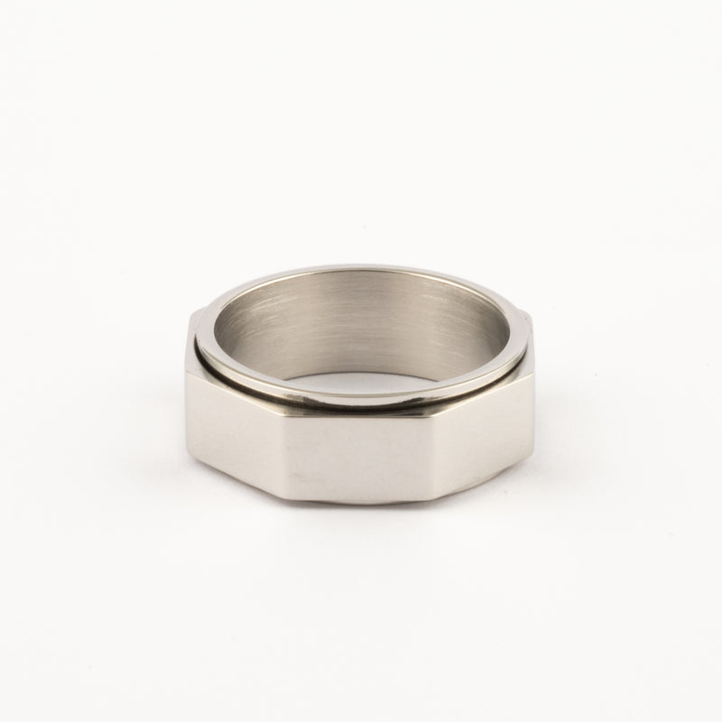 Anillo Deslizante Corte Recto Plateado