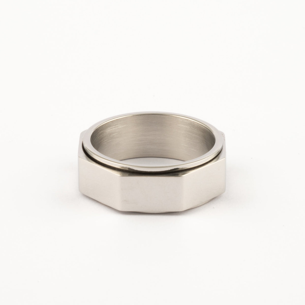 Anillo Deslizante Corte Recto Plateado