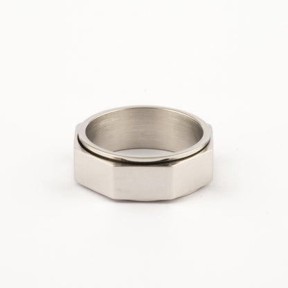 Anillo Deslizante Corte Recto Plateado
