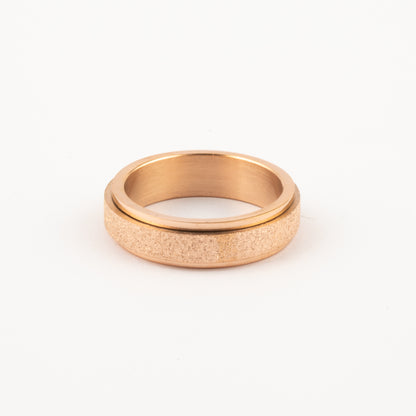 Anillo Deslizante Aspero Oro Rosa