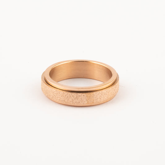Anillo Deslizante Aspero Oro Rosa