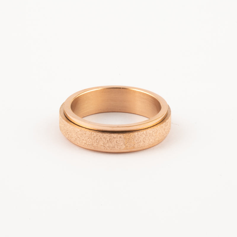 Anillo Deslizante Aspero Oro Rosa