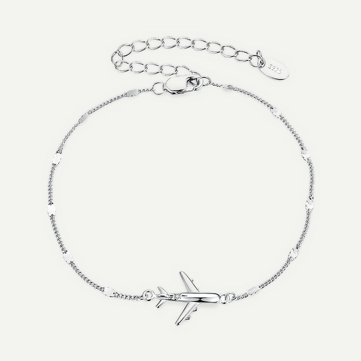 Pulsera Plata S925 Avión