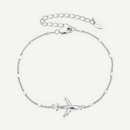 Pulsera Plata S925 Avión