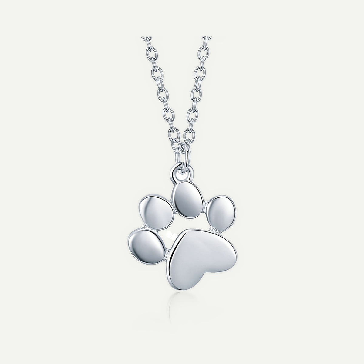 Collar Plata S925 Huella y Corazón