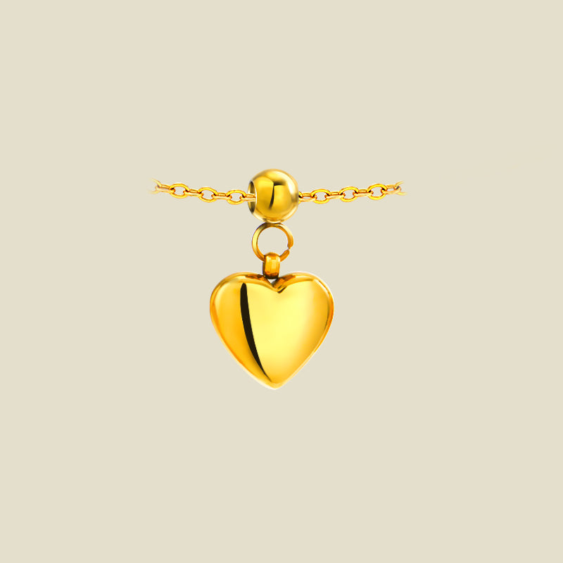 Corazón Liso Dorado - Agosto 18