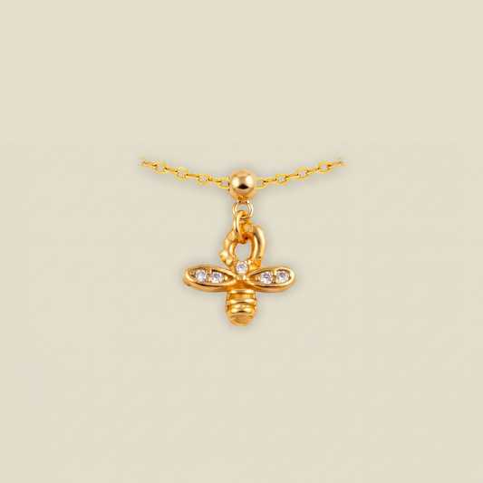 Charm S925 Abeja Cristal Dorado