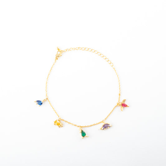 Pulsera Junio Dinosaurios Dorada - Agosto 18