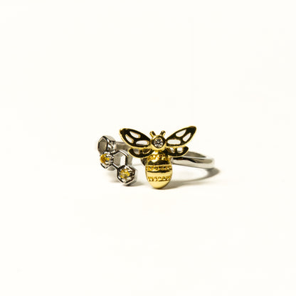 Anillo Giratorio Abeja y Mini Panal - Agosto 18