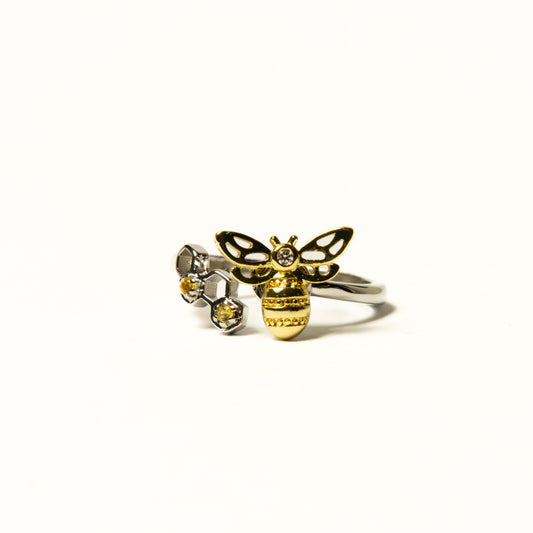 Anillo Giratorio Abeja y Mini Panal - Agosto 18