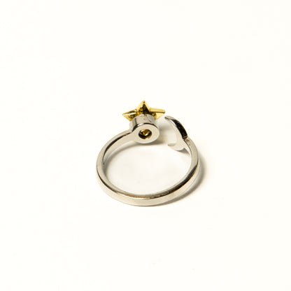 Anillo Giratorio Grabado Estrella y Luna - Agosto 18