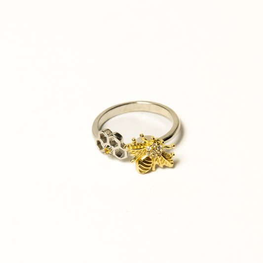 Anillo Giratorio Abeja y Panal - Agosto 18